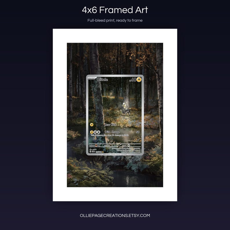 Blitzle 195/182 4x6 full-bleed framed art print, ready to frame, Paradox Rift