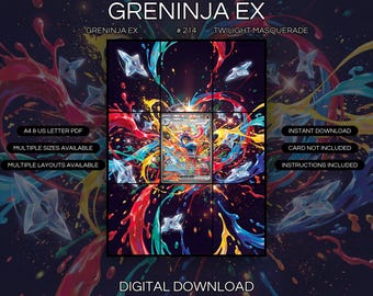 Greninja EX 214/167 Stampa artistica estesa / Espositore per raccoglitore Twilight Masquerade (Download digitale)