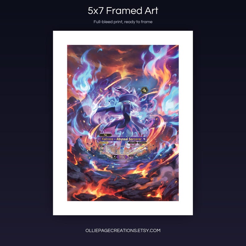 Katress BP01-075-SP 5x7 full-bleed framed art print, ready to frame, Dawn of Palapagos