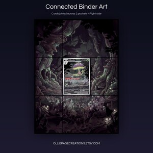 Shiinotic 194/191 connected binder art joining across two pockets, right side, printable extended card display for 9-pocket binders
