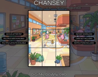 Chansey 187/167 Extended Art Print | Twilight Masquerade Binder Display (Digital Download)