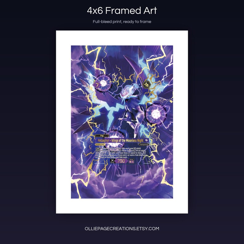 Helzephyr BP01-073-SSP 4x6 full-bleed framed art print, ready to frame, Dawn of Palapagos