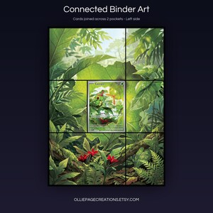 Caterpie 172/165 connected binder art joining across two pockets, left side, printable extended card display for 9-pocket binders