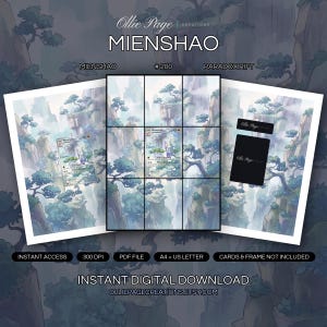 Mienshao 200/182 Binder Art + Framable Print Bundle | Extended Art 9-Pocket Display | 8x10 5x7 4x6 | Paradox Rift