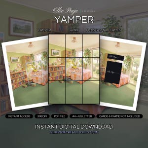 Yamper 099/094 collector bundle — extended binder page plus 8x10 full-art and PSA framed prints in a Bright
