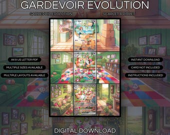 Gardevoir Evolution 211 + 212 + 245 Extended Art Print | Scarlet & Violet Binder Display (Digital Download)