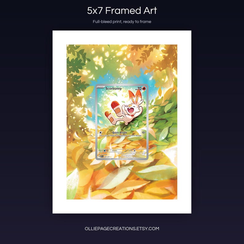 Scorbunny 225/217 extended art 3x3 grid layout
