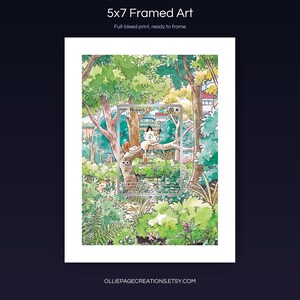 Meowth 106/094 5x7 full-bleed framed art print, ready to frame, Phantasmal Flames