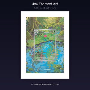 Ivysaur 167/165 4x6 full-bleed framed art print, ready to frame, S&V 151