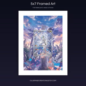 N's Reshiram 167/159 5x7 full-bleed framed art print, ready to frame, Journey Together