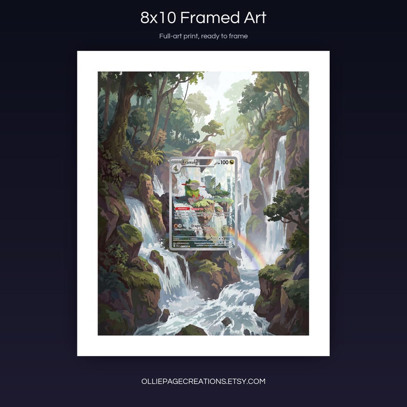 Fraxure 077/064 8x10 full-art framed print, ready-to-frame extended art wall display, Shrouded Fable