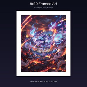Katress BP01-075-SP 8x10 full-art framed print, ready-to-frame extended art wall display, Dawn of Palapagos