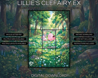 Lillie's Clefairy EX 184/159 Extended Art Print | Journey Together Binder Display (Digital Download)