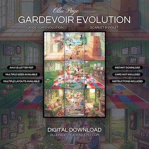 Gardevoir Evolution 211 + 212 + 245 Extended Art Print | Scarlet & Violet Binder Display (Digital Download)
