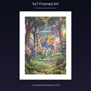 Zacian 100/094 5x7 full-bleed framed art print, ready to frame, Phantasmal Flames