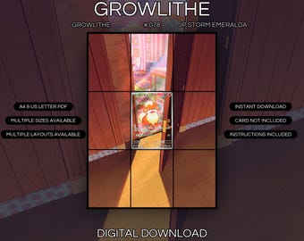 Growlithe 078/076 Extended Art Print | JP Storm Emeralda Binder Display (Digital Download)