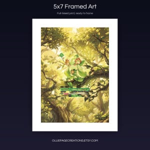 Petalia BP01-051-SP 5x7 full-bleed framed art print, ready to frame, Dawn of Palapagos