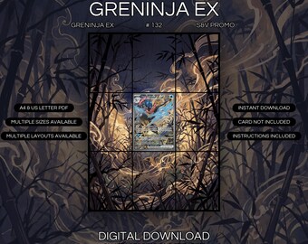 Greninja EX 132 Extended Art Print | S&V Promo Binder Display (Digital Download)
