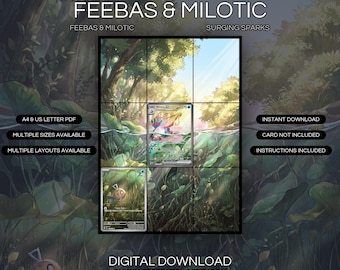 Feebas & Milotic 198 + 237 Extended Art Print | Surging Sparks Binder Display (Digital Download)