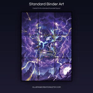 Helzephyr BP01-073-SSP extended art 3x3 grid layout, full 9-pocket binder page display printable, Dawn of Palapagos collector insert