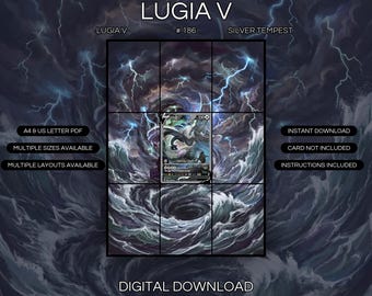 Lugia V 186/195 Stampa artistica estesa / Raccolta per raccoglitore Silver Tempest (Download digitale)