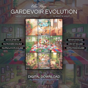 Gardevoir Evolution 211 + 212 + 245 Extended Art Print | Scarlet & Violet Binder Display (Digital Download)