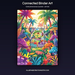 Ludicolo 095/094 connected binder art joining across two pockets, left side, printable extended card display for 9-pocket binders