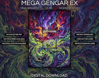 Mega Gengar EX 284/2177 Extended Art Print | Ascended Heroes Binder Display (Digital Download)