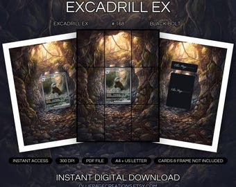 Excadrill EX 168/086 Carpeta de arte + Paquete de láminas para enmarcar / Expositor de arte extendido de 9 bolsillos / 8x10 5x7 4x6 / Black Bolt
