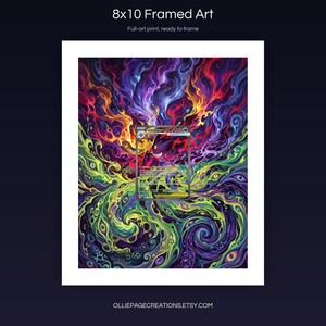 Mega Gengar EX 284/2177 8x10 full-art framed print, ready-to-frame extended art wall display, Ascended Heroes
