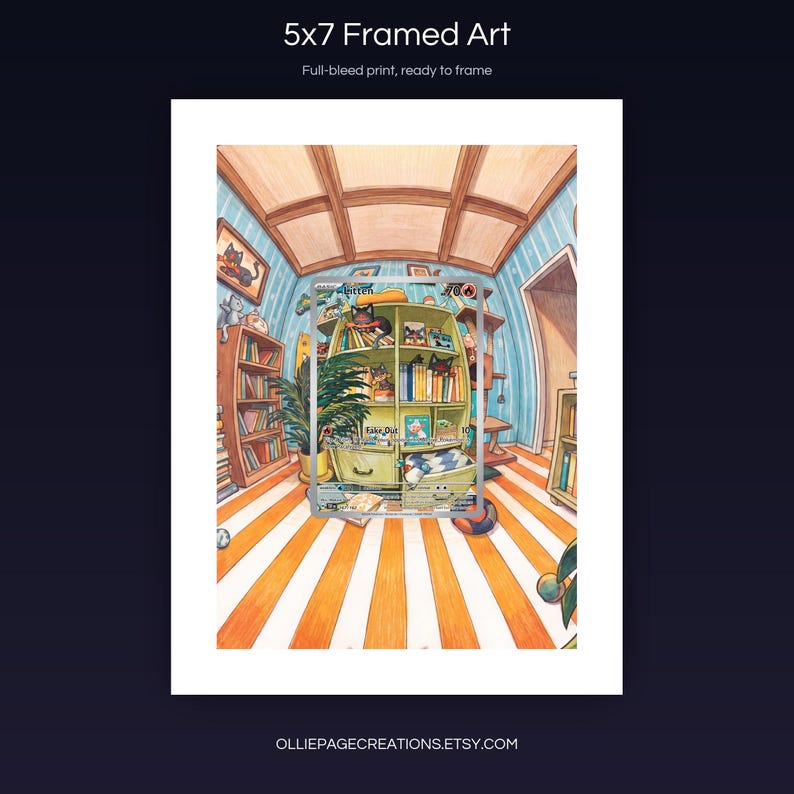 Litten 167/162 5x7 full-bleed framed art print, ready to frame, Temporal Forces
