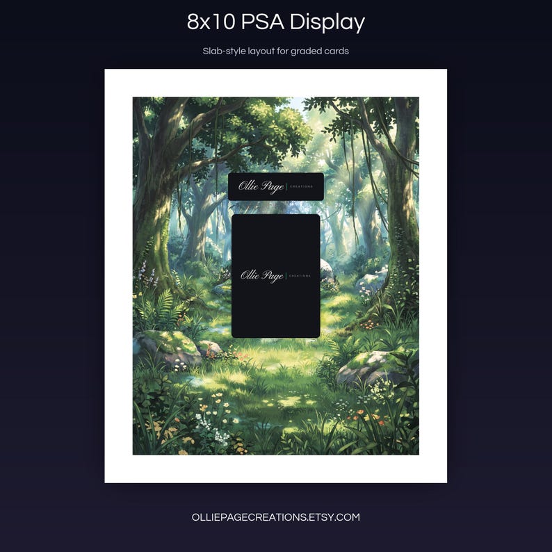 Lyleen BP01-049-SSP 8x10 PSA slab-style display layout for graded card presentation, Dawn of Palapagos