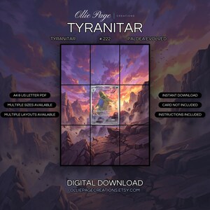Tyranitar 222/193 Extended Art Print | Paldea Evolved Binder Display (Digital Download)