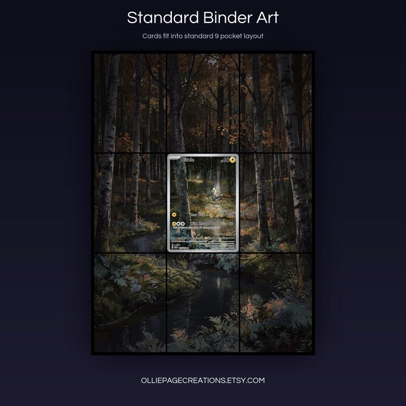 Blitzle 195/182 extended art 3x3 grid layout, full 9-pocket binder page display printable, Paradox Rift collector insert