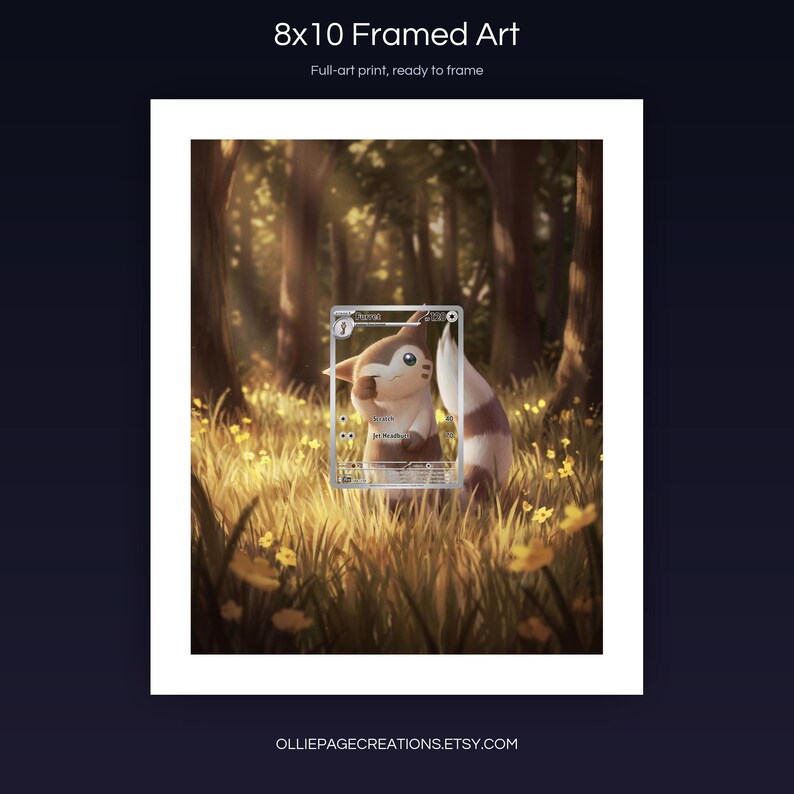 Furret 168/159 8x10 full-art framed print, ready-to-frame extended art wall display, Journey Together