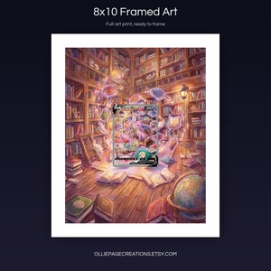 Espeon V 180/203 8x10 full-art framed print, ready-to-frame extended art wall display, Evolving Skies