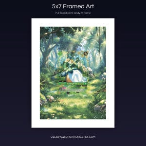 Lyleen BP01-049-SSP 5x7 full-bleed framed art print, ready to frame, Dawn of Palapagos