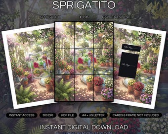Sprigatito 196/193 Binder Art + Framable Print Bundle | Extended Art 9-Pocket Display | 8x10 5x7 4x6 | Paldea Evolved