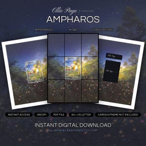 Ampharos 090/086 Binder Art + Framable Print Bundle | Extended Art 9-Pocket Display | 8x10 5x7 4x6 | Chaos Rising
