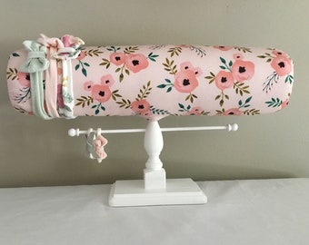 Headband Holder, Hair Bow Holder, Blush Roses, Baby Girl Gift