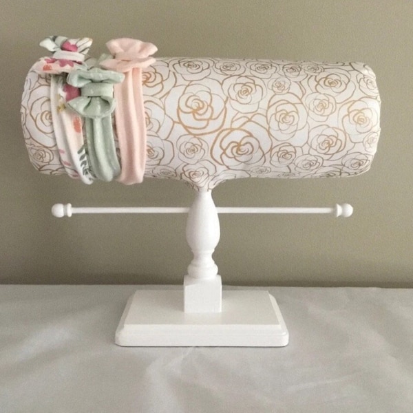 Gold Rose Headband Holder and Hair Bow Organizer