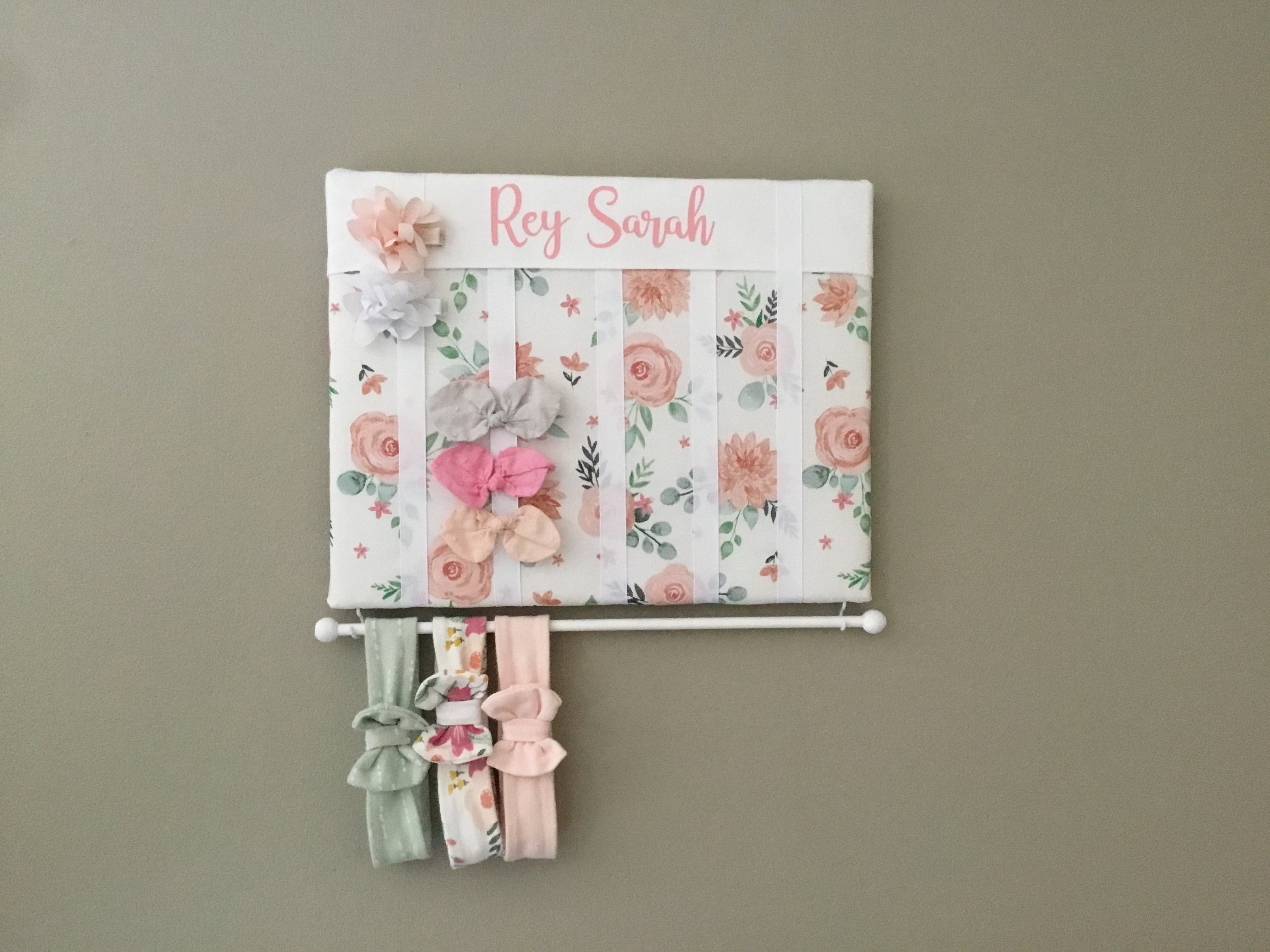 Nursery Headband Hanger, Nursery Decor, Gift for Baby Girl, Personalized  Nursery, Hairbow Holder, Bow Organizer for Girl, Baby Gifts H44 