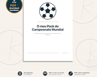 Printable PDF Football Activity Book for Kids | 2026 World Cup Pastimes | Printable Kids Games