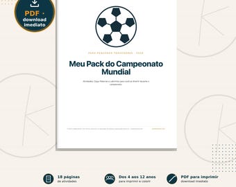 Printable PDF Football Activity Book for Kids | 2026 World Cup Pastimes | Printable Kids Games