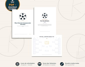 2026 World Cup Printable PDF Pack | Team Guide + Knockout Stage Schedule + Activity Book | Family Football Kit