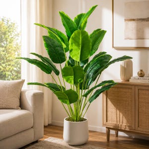 Große künstliche Paradiesvogelblume, realistische tropische Bodenpflanze, Dekoration für Zuhause und Büro