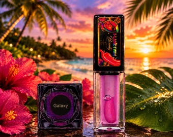 GALAXY - Veganer Lipgloss | Karibik Luxus Lippenpflege | High Shine Feuchtigkeitsglanz | Nicht Klebendes Finish