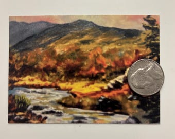 Fall on the Mountain ACEO Mini Art