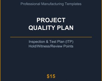 Vorlage für einen Projektqualitätsplan – ITP, Halte-/Beobachtungs-/Prüfpunkte (Sofort-Download)