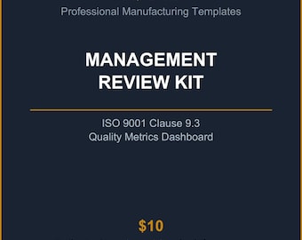 ISO 9001 Qualitätsvorlagenpaket – Fertigungsaudit, Schulung, Inspektion (Download)